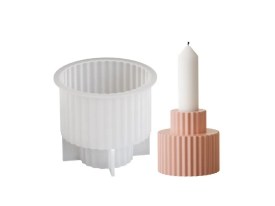 Molde silicona circulo doble rayado 